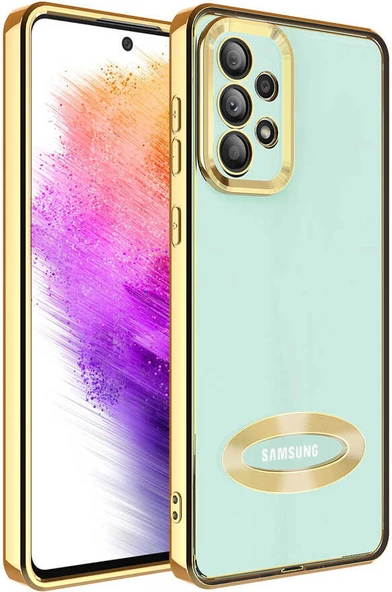 Galaxy A53 5g Kılıf Kamera Korumalı Logo Gösteren Mnc Omega Kapak-Gold ürün görseli 1