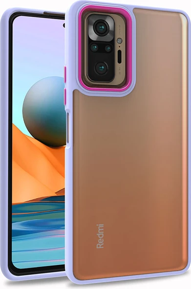 Xiaomi Redmi Note 10 Pro Kılıf Mnc Flora Kapak-Lila ürün görseli 1