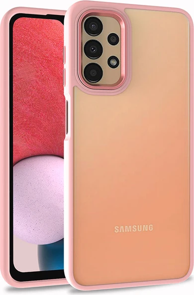 Galaxy A13 4g Kılıf Mnc Flora Kapak-Rose Gold ürün görseli 1