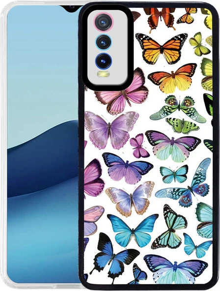 Vivo Y20 Kılıf Mnc M-Fit Desenli Kapak-Butterfly No3 ürün görseli 1