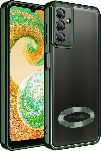 Galaxy A14 Kılıf Kamera Korumalı Logo Gösteren Mnc Omega Kapak-Koyu Yeşil ürün görseli 1