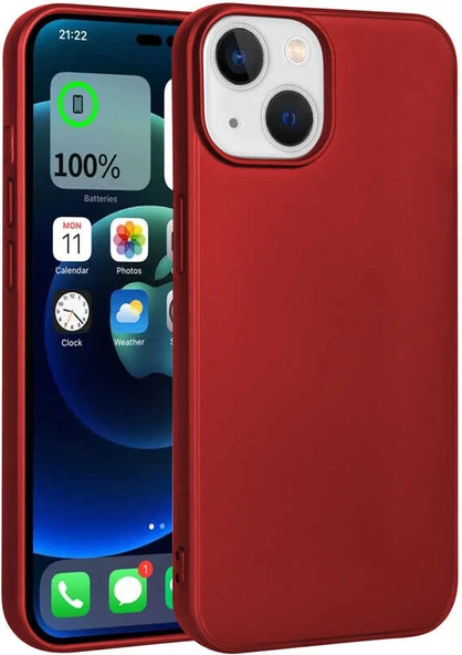 iPhone 14 Uyumlu Mnc Premier Silikon Kapak-Kırmızı ürün görseli 1