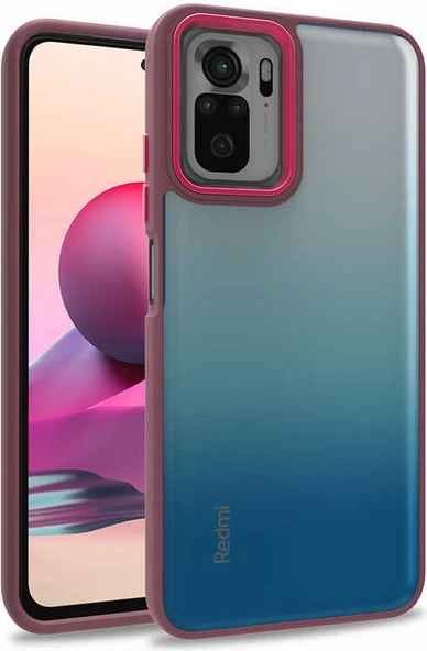 Xiaomi Poco M5S Kılıf Mnc Flora Kapak-Kırmızı ürün görseli 1