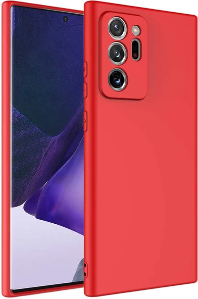 Galaxy Note 20 Ultra Kılıf Mnc Mara Laaakan Kapak-Kırmızı ürün görseli 1