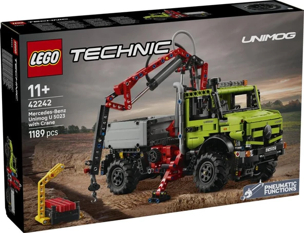 LEGO Technic 42242 Mercedes-Benz Unimog U 5023 with Crane ürün görseli 1