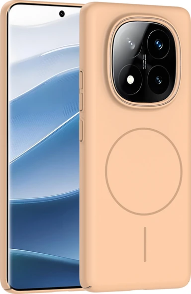 Redmi Note 14 Pro 4g Kılıf Magsafe Şarj Özellikli Mnc Ruby Sert Kapak - Desert Titanyum ürün görseli 1