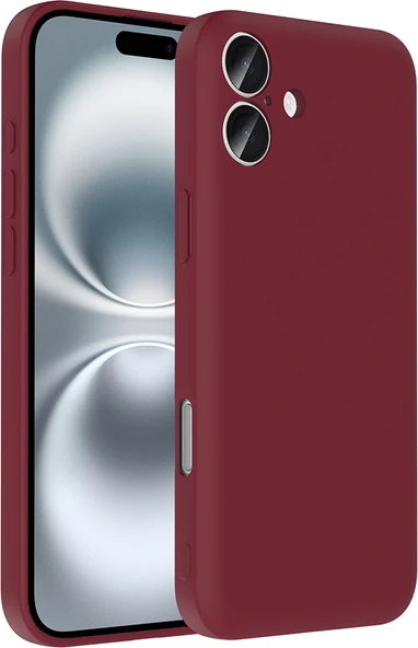 iPhone 16 Plus Kılıf Kamera Korumalı Kartlık Hazneli Mnc Vitra Kapak - Mürdüm ürün görseli 1