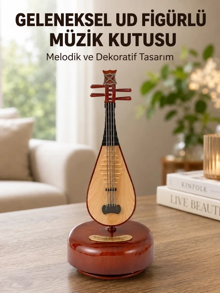 Enstrüman Şeklinde Müzik Kutusu Lüt Tasarım Melodious Music ürün görseli 1