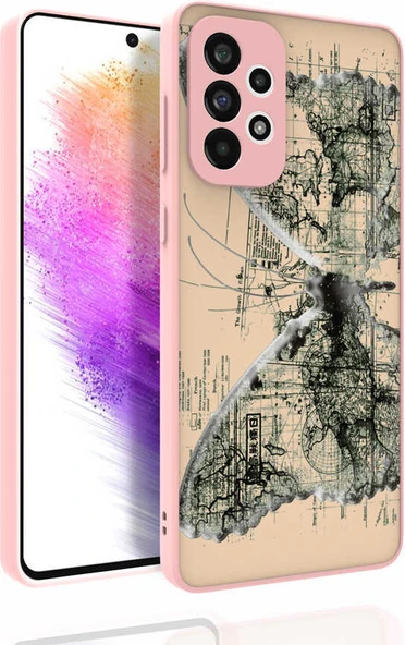 Galaxy A73 Kılıf Desenli Kamera Korumalı Parlak Mnc Nora Kapak-No4 ürün görseli 1