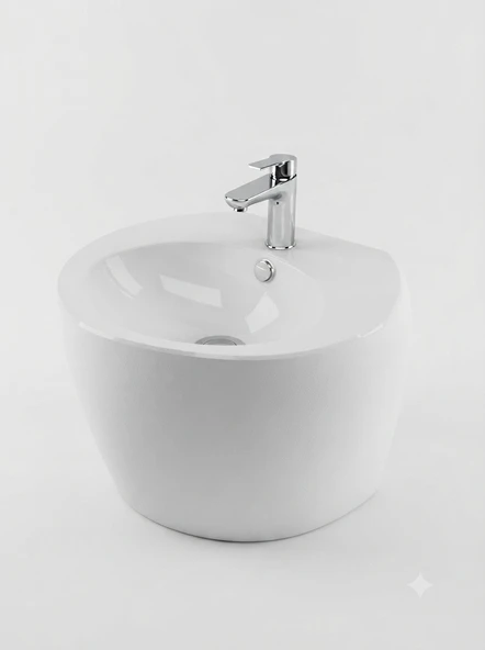 MODERN MONOBLOK LAVABO BEYAZ ürün görseli 1