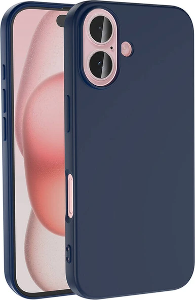 Apple iPhone 16 Plus Kılıf Mnc Lsr Laaakan Kapak-Lacivert ürün görseli 1