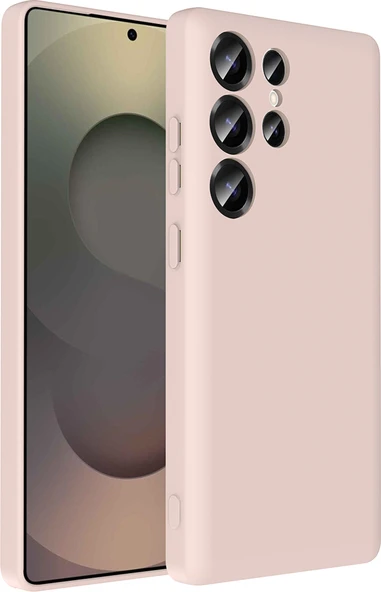 Galaxy S25 Ultra Kılıf Kamera Korumalı Kartlık Hazneli Mnc Vitra Kapak - Pembe ürün görseli 1