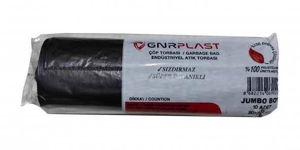GNR 80x110 400 gr Çöp Poşeti Siyah 20 Rulo ürün görseli 1