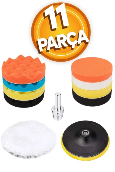 Pro Pasta Cila Polisaj Süngeri Pedi Seti 115 Mm Otomotiv Parlatıcı (11 PARÇA) DX4040 ürün görseli 1