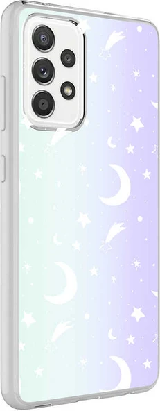 Galaxy A72 Kılıf Mnc M-Blue Desenli Kapak-Moon No4 ürün görseli 1