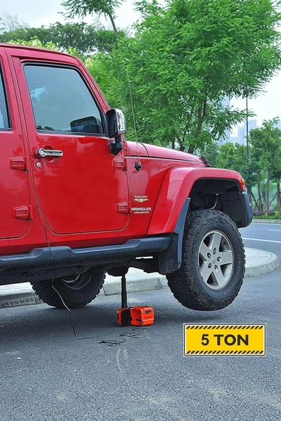 PRO Seri Elektirikli Araba Kriko Kiti 5 Ton 12 V Hidrolik Kriko Bijon Anahtarı Seti Darbe Anahtarı ürün görseli 1