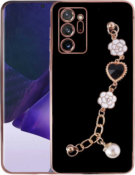 Galaxy Note 20 Ultra Kılıf El Tutamaçlı Kamera Korumalı Mnc Taka Silikon Kapak-Siyah ürün görseli 1