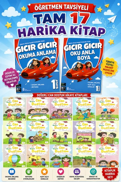1. Sınıf Öğretmen Tavsiyeli Tam 17 Harika Kitap ürün görseli 1