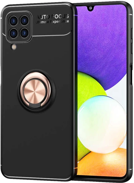 Galaxy M32 Kılıf Mnc Ravel Silikon Kapak-Siyah-Rose Gold ürün görseli 1