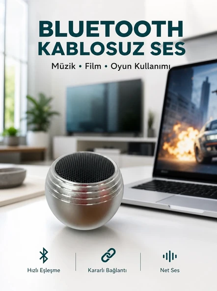 Taşınabilir Bluetooth Hoparlör Yüksek Ses Kaliteli Mini Tasarım Yeni Nesil ürün görseli 1