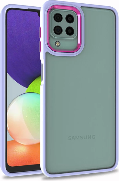 Galaxy A12 Kılıf Mnc Flora Kapak-Lila ürün görseli 1