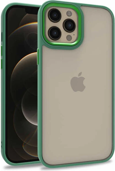 iPhone 12 Pro Max Kılıf Mnc Flora Kapak-Yeşil ürün görseli 1
