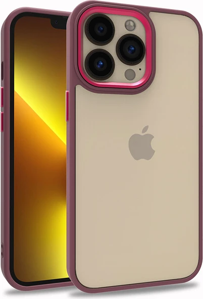 iPhone 13 Pro Kılıf Mnc Flora Kapak-Kırmızı ürün görseli 1