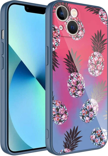 iPhone 13 Uyumlu Kamera Korumalı Desenli Sert Silikon Mnc Epoksi Kapak-No3 ürün görseli 1