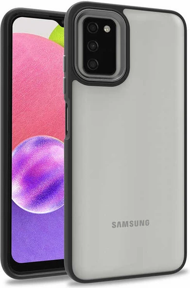 Galaxy A03S Kılıf Mnc Flora Kapak-Siyah ürün görseli 1