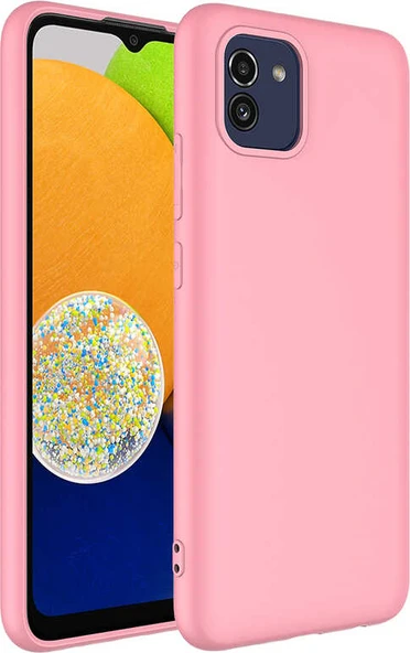 Galaxy A03 Kılıf Mnc Mara Laaakan Kapak-Pembe Açık ürün görseli 1