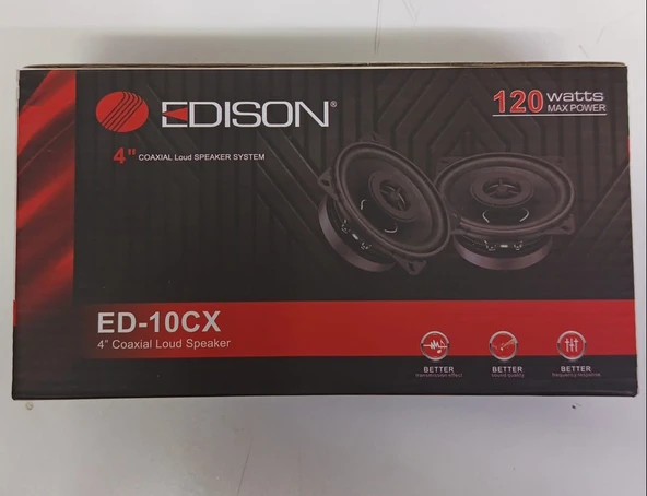 Edison ED-10CX 10 cm 120 Watt Max Power Oto Hoparlör ürün görseli 1