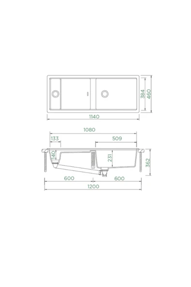 Schock Prepstation D-150 Night Granit Eviye - Resim 2