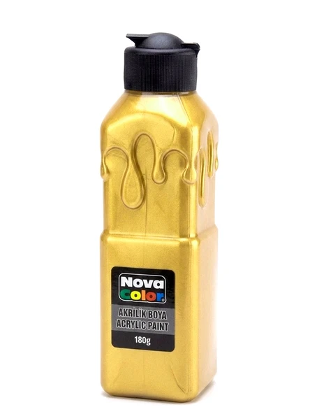 Nova Color Metalik Akrilik Boya 180Gr Altın ürün görseli 1