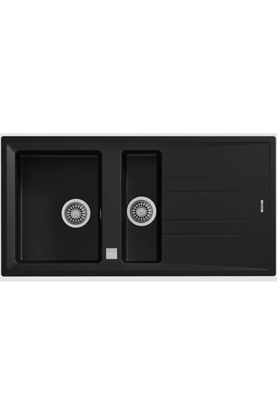 Teka Stone 60 B-tg Metalic Black Granit Eviye ürün görseli 1