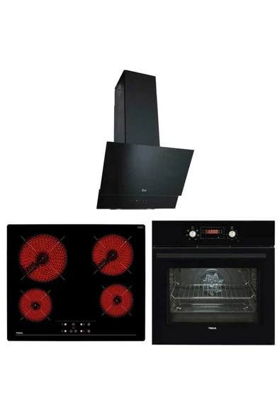 Teka Chef 9 Siyah Ankastre Set (HAK 627 BK- TZ 6415- TVT 60) ürün görseli 1