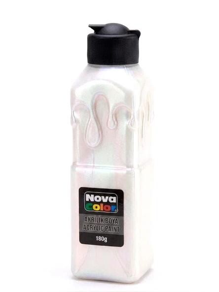 Nova Color Metalik Akrilik Boya 180Gr Sedef Beyaz - 3 adet ürün görseli 1