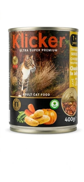 Klicker Tavuklu Sebzeli Kedi Konservesi 400 gr ürün görseli 1