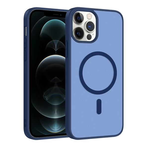 Royal Case iPhone 12 Pro Kılıf M-Safe Özellikli Mat Görünümlü Şık Silikon Kapak RYC/Babet ürün görseli 1