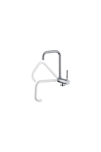 Teka MTP 984 EĞİLEBİLİR BAŞLIKLI PENCERE ÖNÜ INOX MUTFAK EVYE BATARYASI ürün görseli 1