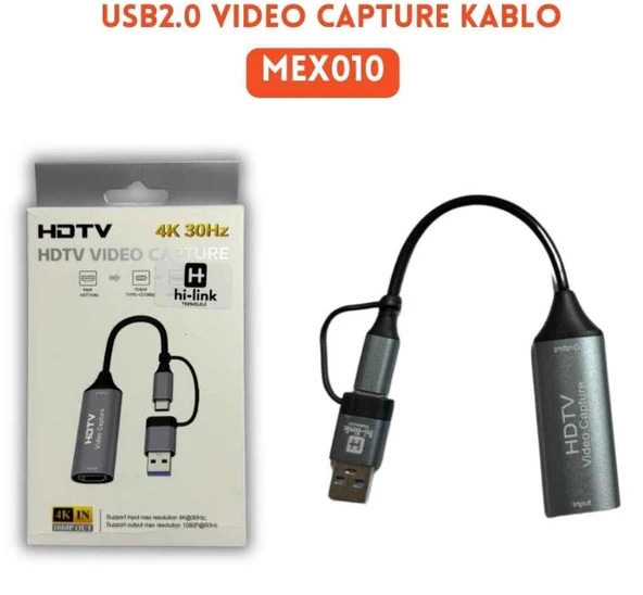 Hi-Link MEX010 USB 2.0 Video Yakalayıcı (Capture) Konnektör ürün görseli 1