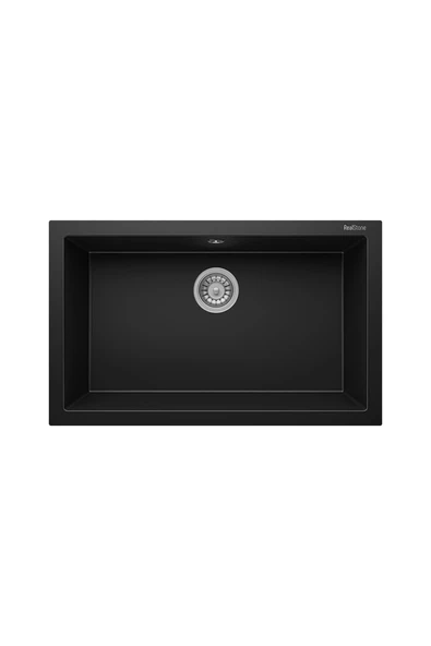 RealStone REAL STONE K13 GORDION 77 SİYAH GRANİT EVİYE ürün görseli 1