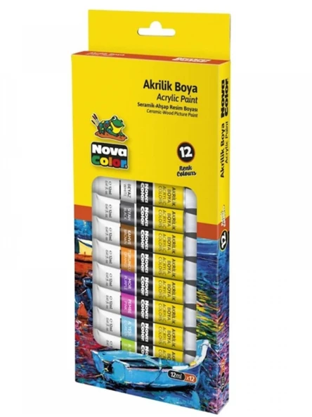 Nova Color Akrilik Boya Tüp 12Ml 12Li ürün görseli 1