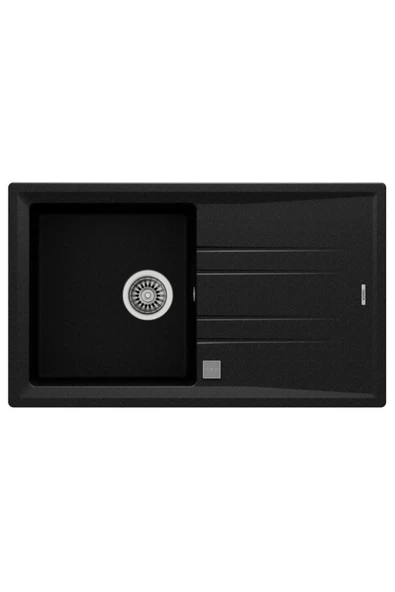 Teka STONE 50 B-TG METALLİK SİYAH TEZGAHÜSTÜ GRANİT EVYE ürün görseli 1