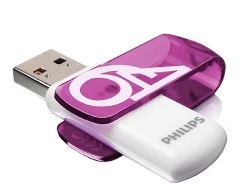 Philips 64GB Vivid Edition FM64FD05B/00 USB Bellek Mor ürün görseli 1