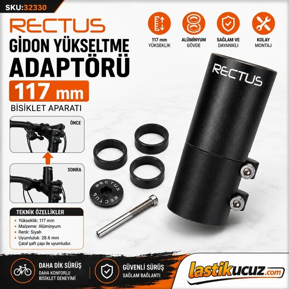 RECTUS GİDON YÜKSELTME ADAPTÖRÜ 117 MM BİSİKLET APARATI ürün görseli 1