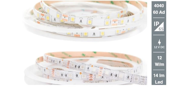 İnoled 4326-03 12 Volt 4040 Smd Kırmızı Şerit Led 60 Led - 5 Metre ürün görseli 1