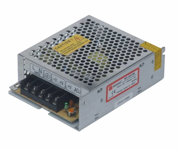 Mrw Power MRW-60-12 12 Volt 5 Amper Geniş Metal Kasa Adaptör ürün görseli 1