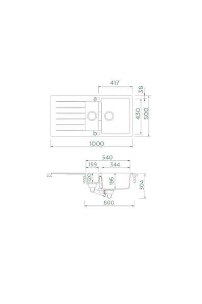 Schock Signus D-150 Bronze Granit Eviye - Resim 2