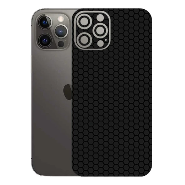 Kapps Iphone 12 Pro Max ile Uyumlu Bumper Serisi Premium Arka Kapak Kaplama(Kenarlar Yoktur!)  Siyah ürün görseli 1