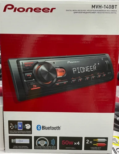 Pioneer MVH-140BT 4x50 Watt Mp3+Wma+Wav+Flac Oynatma Aux+Usb’Li Oto Teyp ürün görseli 1